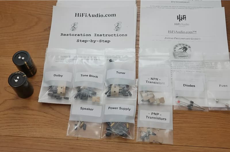 Kenwood KR-9000G restoration kit filter capacitor repair rebuild fix  			