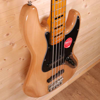 Squier Classic Vibe '70s Jazz Bass V 5-String Electric Bass - Maple Fingerboard, Natural image 3