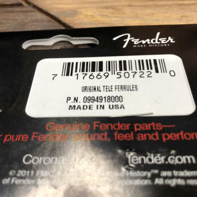 Real Life Relics Fender® Aged Nickel Telecaster® String Ferrules (Set of 6) (Fender® SKU 0994918000) image 5