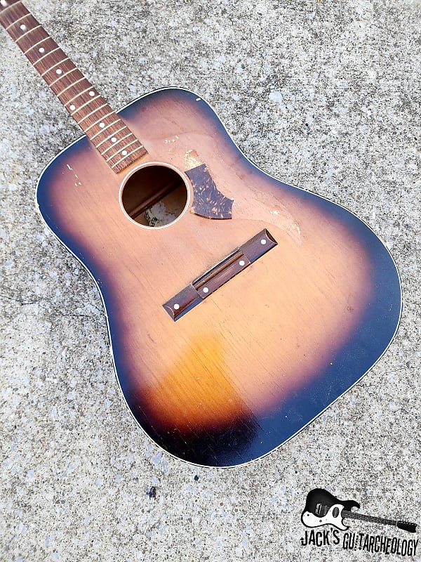 Sidewalk Sale Egmond Acoustic Guitar Husk (1960s Sunburst) Reverb