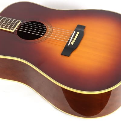 Morris MD507 Solid Top Mahogany Cherry Sunburst Acoustic Guitar image 5