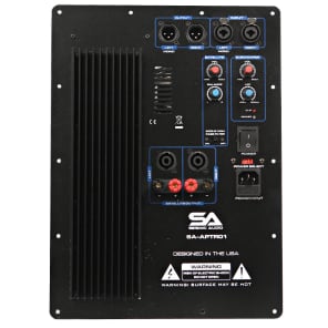 Seismic Audio SA-APTR01 300w 2-Channel PA Speaker Plate Amplifier w/ 2 Satellite Outputs