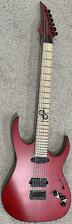 Solar Guitars SB1.6HFBR Flame Blood Red Matte Electric Guitar 2021 - Flame Blood Red Matte image 1