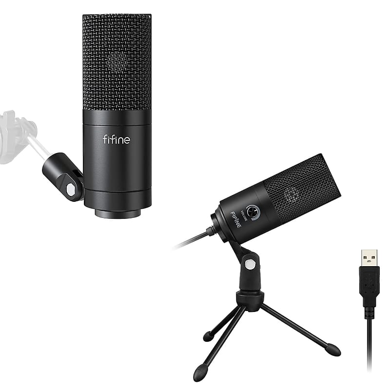 Usb Metal Condenser Microphone And Xlr Podcast Microphone Cardioid Studio  Microphone For Laptop Mac Or Windows?Voice-Over Streaming,Recording  Vocals,Broadcast And  Videos(K669B+K669C)