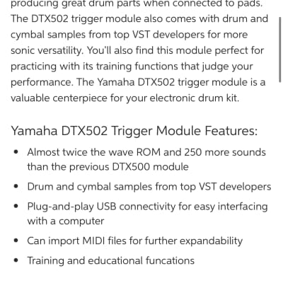 Yamaha DTX502  2016 Black image 7