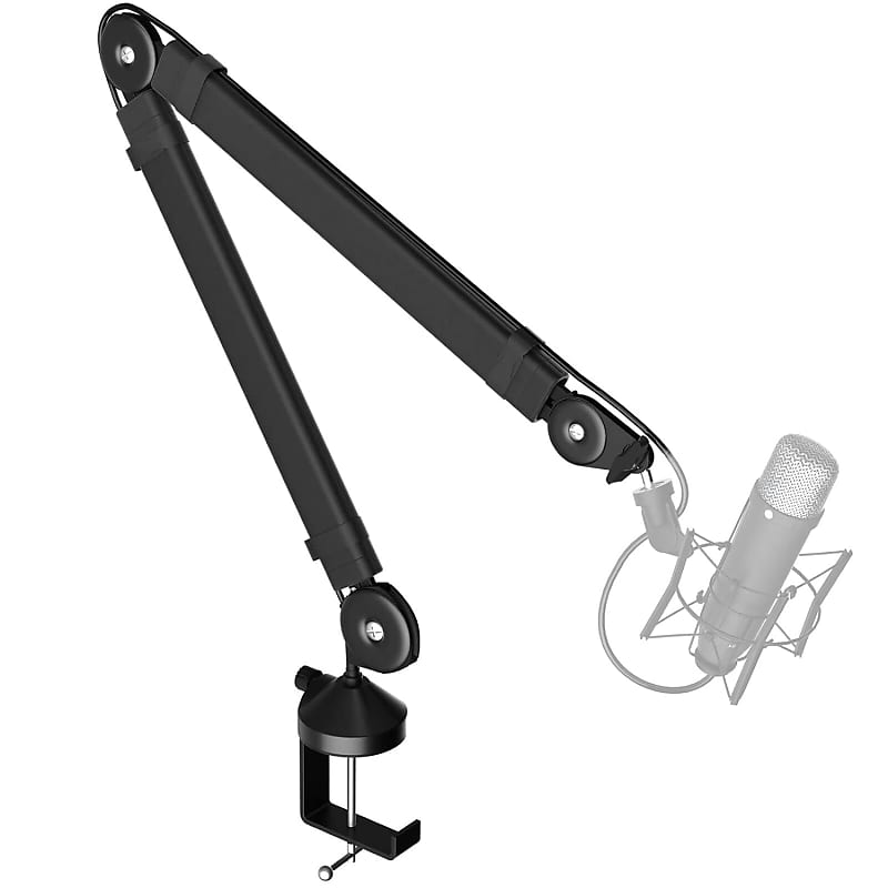 SIOWL Mic Arm Studio Boom Arm Mic Stand with Premium Anti-Pinch Covers, Universal Thread Adaptors, Super Far and High Reach Fully Adjustable for Podcasts, Streaming, Gaming, Recording, Home Office image 1