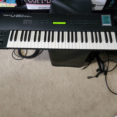 Roland U-20 61-Key RS-PCM Synthesizer 1989 - 1992 - Black- Fully Functional