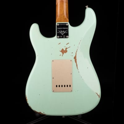 Fender Custom Shop Roasted 1960 Stratocaster Relic Birdseye Maple Aged Surf Green image 12