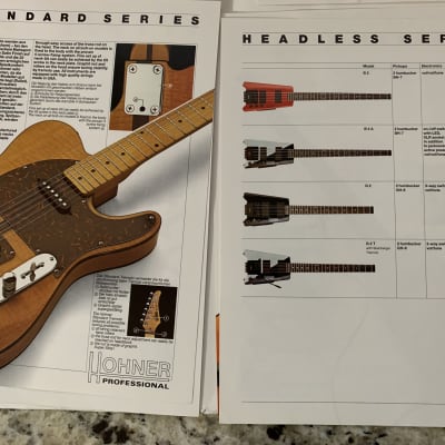 Hohner Guitar Brochure V Headless Prince 80’s - 90’s image 2