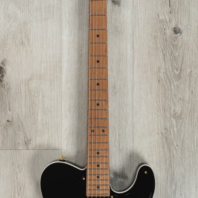 Suhr Mateus Asato Classic T Guitar, 3A Roasted Birdseye Maple Fretboard, Black image 4