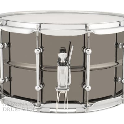 LUDWIG Universal Brass Snare Drum 8 x 14 Black Nickel Over Brass w/ Chrome (LU0814C) NEW! image 3
