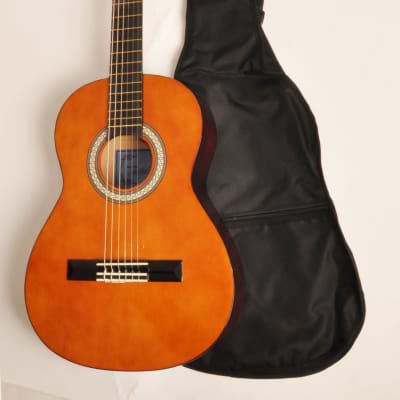Beginner Classical Acoustic Guitar 3/4 Size (36 Inch) w/Carry Bag Omega Class Kit 3/4 NA image 1