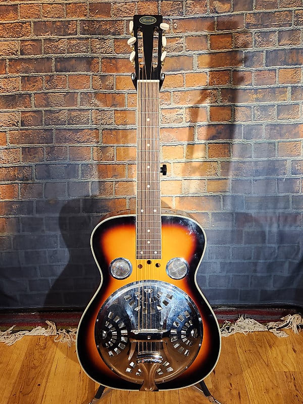 Flinthill FHD100S Resonator Square Neck Guitar Sunburst With Reverb