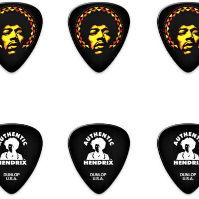 Dunlop JimI Hendrix '69 PSYCH Series Aura Mandala Player Pack of 6 Heavy Celluloid Guitar Picks image 3