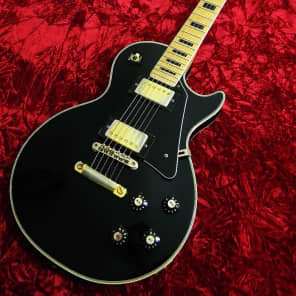 Aims Vintage 1974 Les Paul Custom Copy Style Matsumoku Japan Black