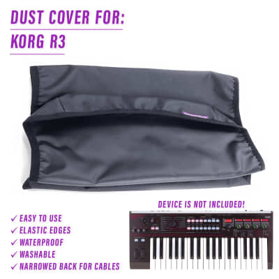 DUST COVER for KORG R3 - Waterproof, easy to use, elastic edges