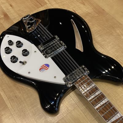 Rickenbacker 360/12 12-string Electric Guitar 21-Fret Version JetGlo (Black) image 6