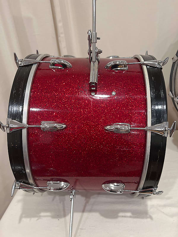 Slingerland  14”x20” Bass drum 1960s Red sparkles image 1