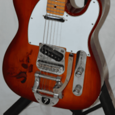 Fender Telecaster Bigsby Custom Electric Guitar Cherry Stain Roadrunner HSC NOCASTER Tele image 4