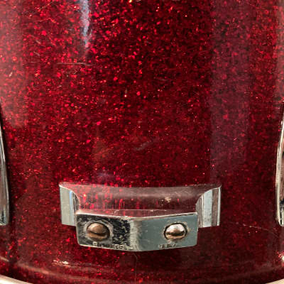 Rogers Powertone Marching Snare Drum 1968-70 Red Sparkle image 7