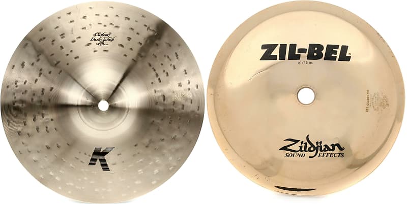 Zildjian FX Series ZIL-BEL - Small 6 inch Bundle with Zildjian 10 inch K  Custom Dark Splash Cymbal