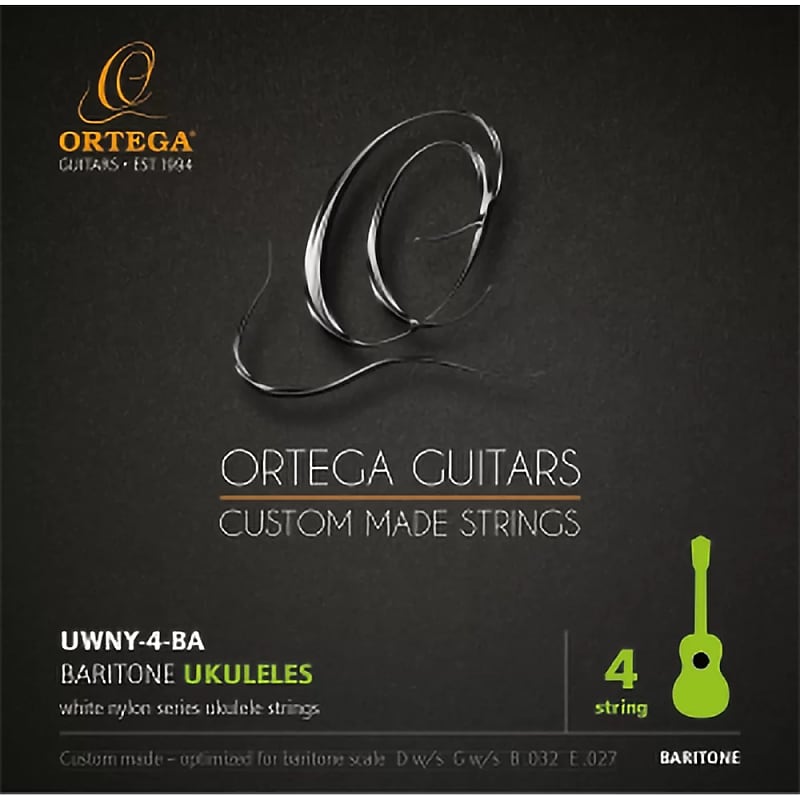 Ortega Guitars Ukulele String Set - Baritone, White Nylon Series (UWNY-4-BA) image 1