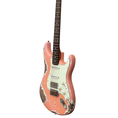 10S iCC Strat 11 Tone HSS Electric Guitar Shell Pink Heavy Relic image 7