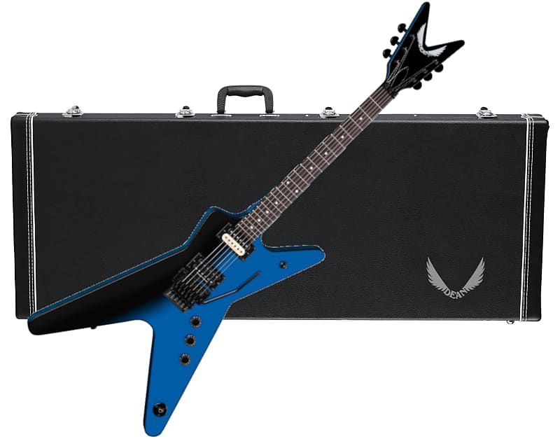 Dean ML 79 Floyd Electric GUITAR Black Blue Fade NEW w/ Hard CASE 