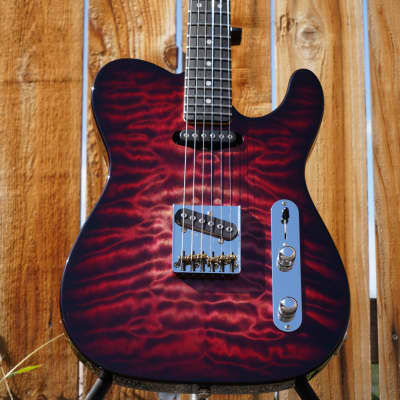 G&L USA CUSTOM SHOP ASAT Classic Crimson Burst 6-String Electric Guitar (2021) image 2