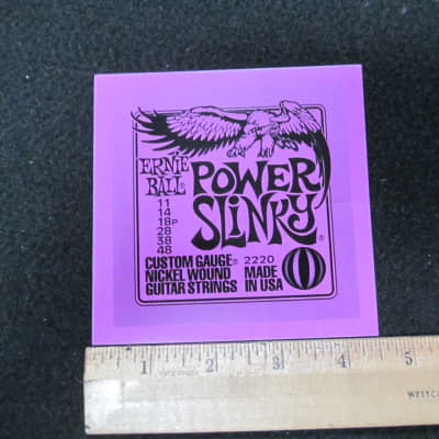 Ernie Ball Power Slinky Sticker 4.5" X 4.5" Sticker image 3