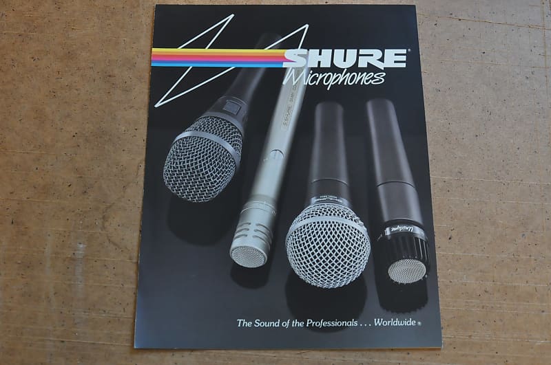 Shure Microphones vintage catalog booklet brochure. 1986 Reverb