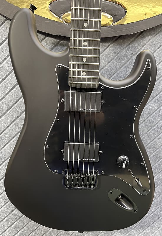 Harley Benton ST-20HH Active SBK Satin Black Grounding Issue Resolved!Top Seller "The Better Benton" Includes In-USA Fret Dress and Setup! image 1