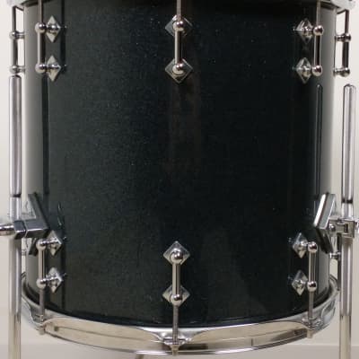 Craviotto Solid Maple 7.5x10, 13x13, 14x14, 12x18" BD 2009 Drum Set, Gun Metal Blue Lacquer Kit #139 image 12
