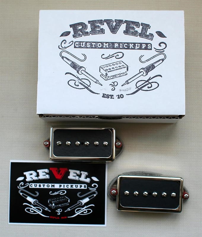 Revel Custom V-90 Humbucker Size P-90 Humbucker set - open nickel