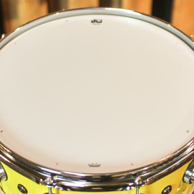 DW 5.5x14 Collector's Maple Solid Chrome Yellow Super Solid Snare Drum - SO#1288930 image 4