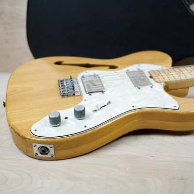 Greco TE450 MIJ 1970's Natural Thinline Telecaster Style Electric Guitar Vintage Made in Japan w/ Hard Case image 8