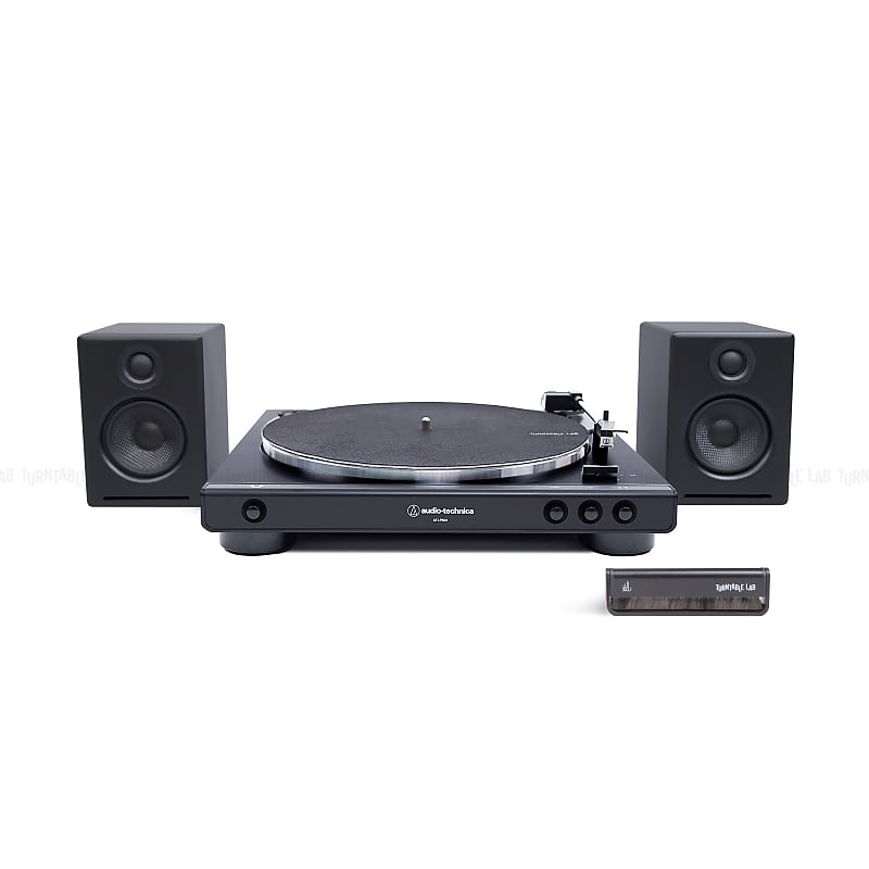 Audio-Technica: AT-LP60X / Audioengine A2+ / Turntable Package +Bluetooth Black Turntable / Black Speakers  			