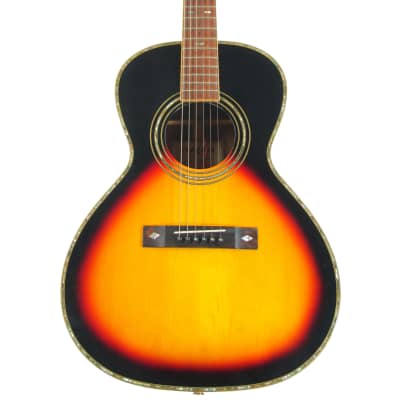 Aria AP-05SB parlor guitar - beautifully decorated guitar with fine parlor sound - size and decorations of a Martin 0-42! for sale