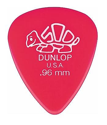 Dunlop - 41P096 - Delrin 500 Standard Guitar Picks - 0.96mm / Dark Pink - Pack of 12 image 1