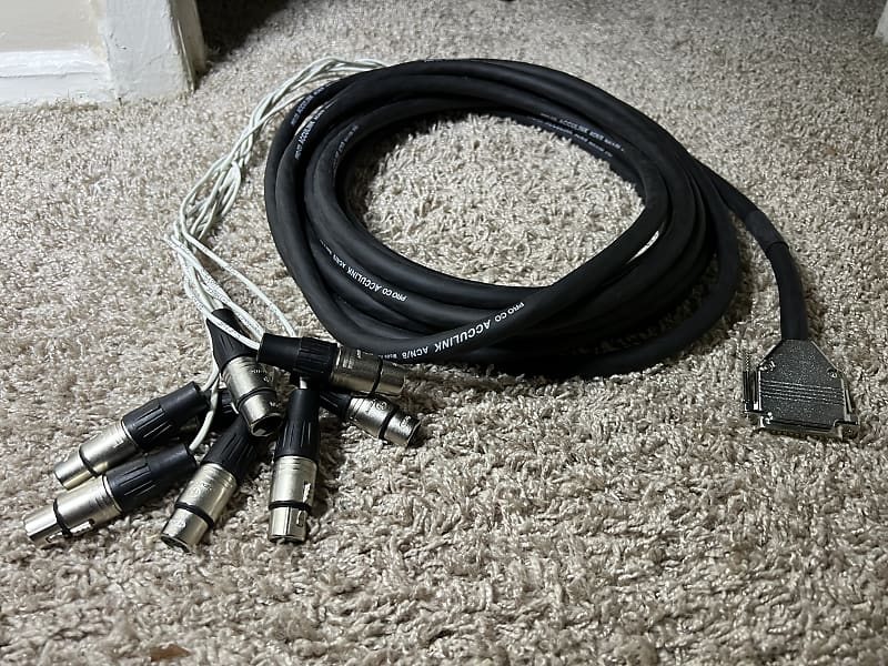 Acculink Acculink Male XLR to DB25 - 20' 8 Channel Pro Audio Snake Black Black image 1