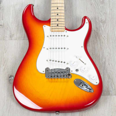 G&L Fullerton Deluxe S-500 Guitar, Hard-Rock Maple Fretboard, Cherryburst image 1
