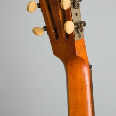 Concert Size Flat Top Acoustic Guitar, labeled Galiano,  c. 1925, black hard shell case. image 13