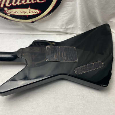 Gibson Diablo Mod Shop Resto Mod Tremo-Explorer Guitar with Floyd Rose +Case 1983 - Ebony Relic image 19