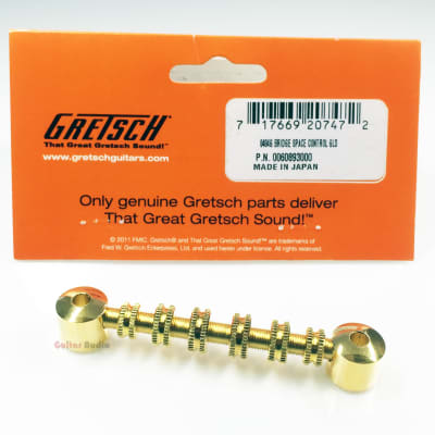 Genuine Gretsch Space Control Roller Adjustable Guitar Bridge Top - GOLD