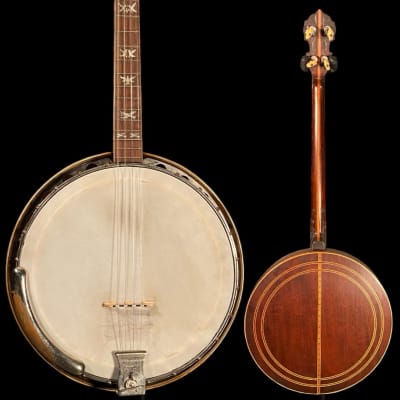 William L. Lange Paramount Style C Tenor Banjo w/ Case - Used image 1