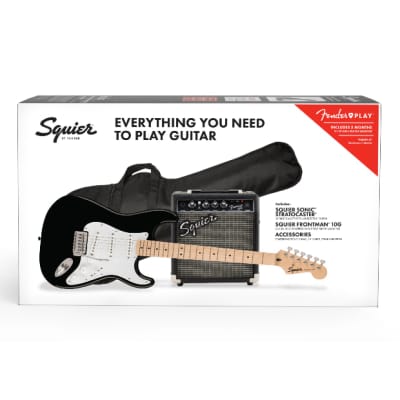 Squier Sonic® Stratocaster® Pack, Maple Fingerboard, Black, Gig Bag, 10G - 120V image 19