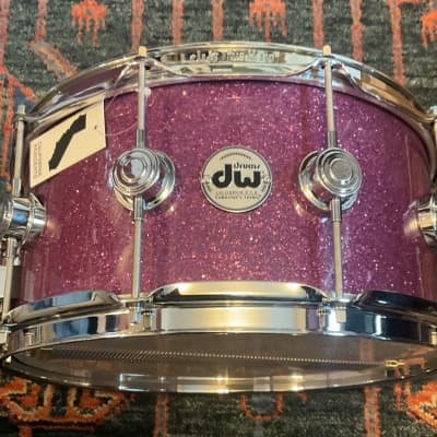 DW Collector’s Series SSC Maple Snare 6.5x14 Purple Glass W/Chrome HW image 2