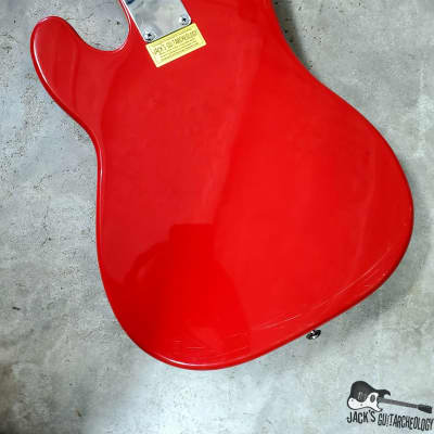 Hondo Deluxe MIJ Short Scale P-Bass Clone (Late 1970s, Hot Rod Red) imagen 22