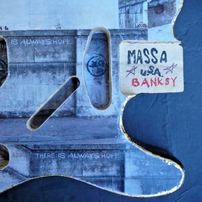 MASSA  Guitars U.S.A Model: Banksy Grim Reaper & Banksy Girl With balloon image 5
