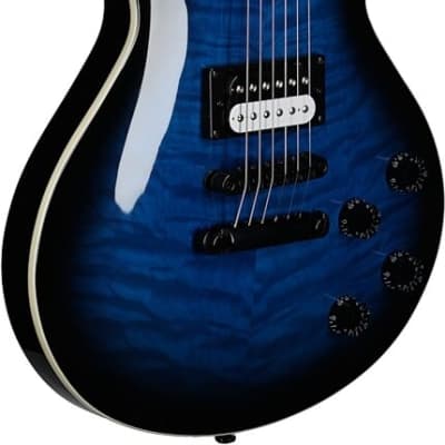 Dean Thoroughbred X Quilt Maple Electric Guitar Transparent Blue Burst image 2